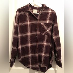 Abercrombie plaid boyfriend shirt